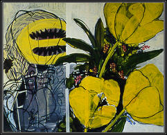 Yellow tulip. 31.5" x 39" (80 x 99 cm) Oil on canvas. 1999.