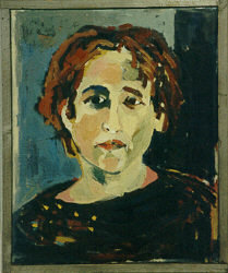 Portrait of Erika. 21.5" x 16" (55 x 40 cm). Oil on canvas. 1990.